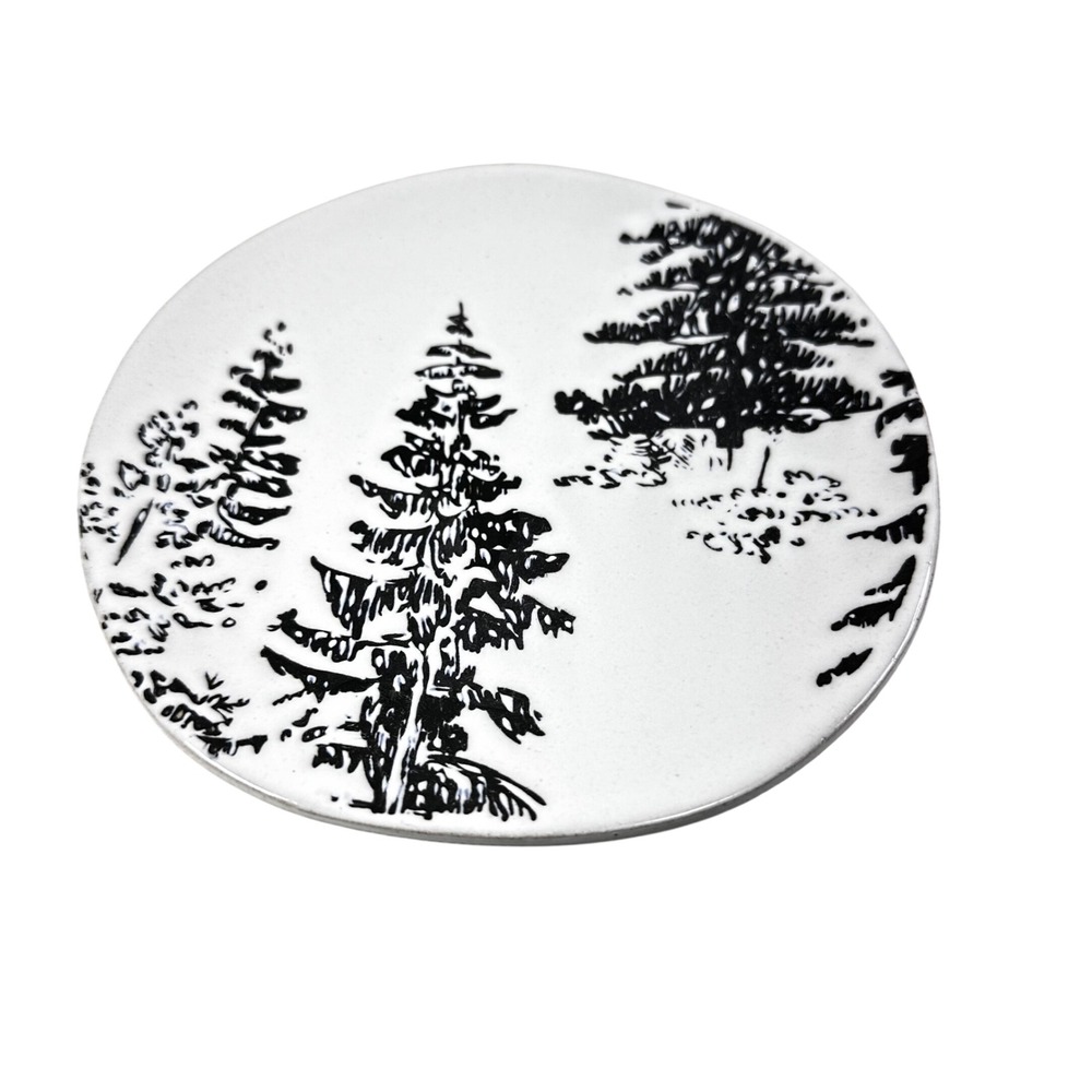 Hearth & Hand with Magnolia 2018 Pine Tree Stoneware Appetizer Plate 6.5" EUC